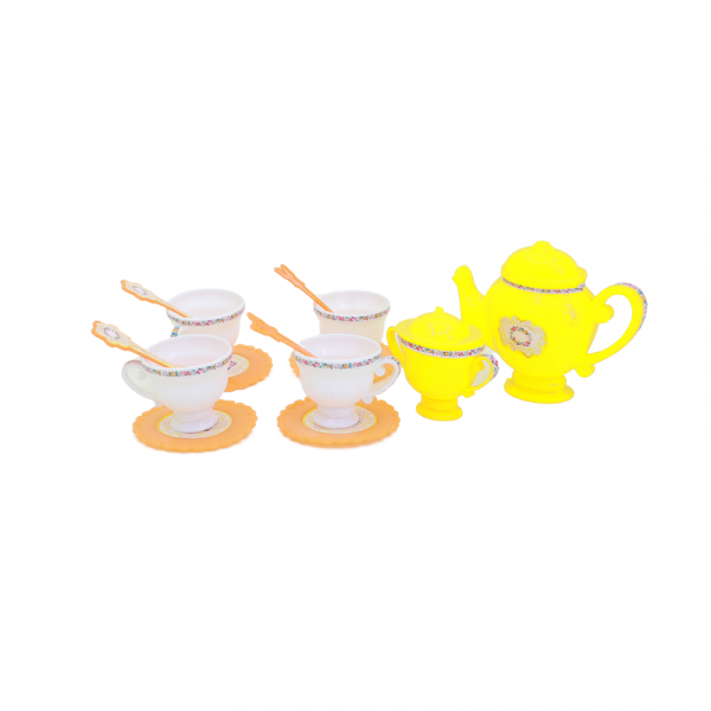 Tea set in a container